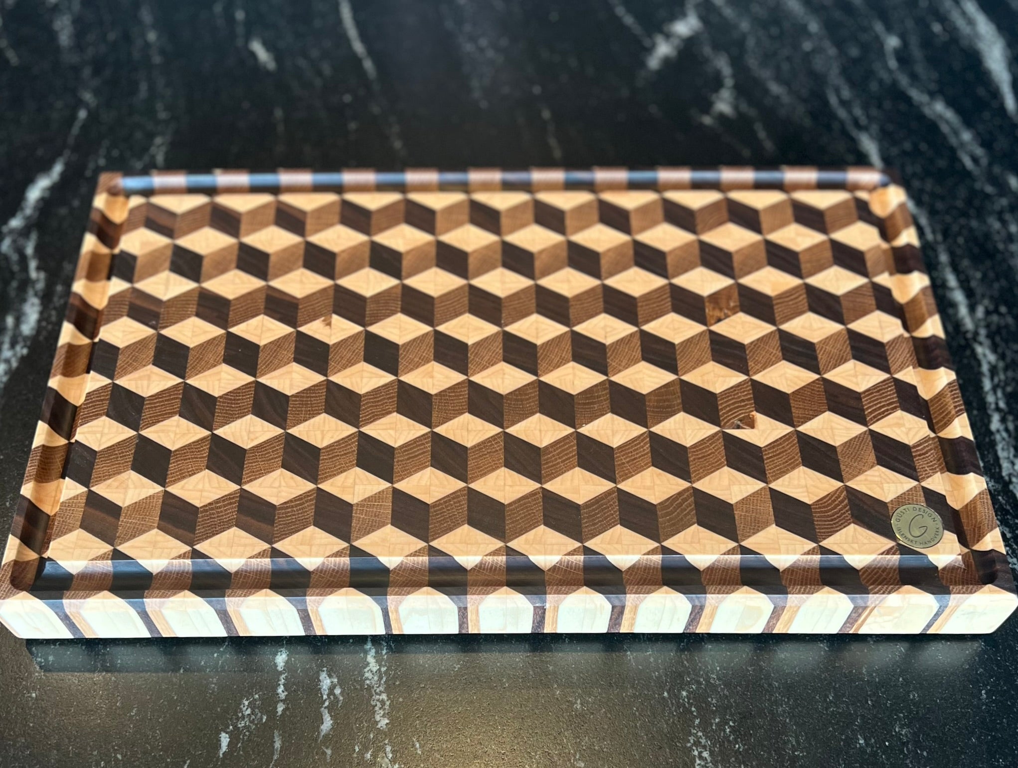 3D bretti, stafli af kubbum.