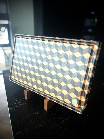 3D bretti, stafli af kubbum.