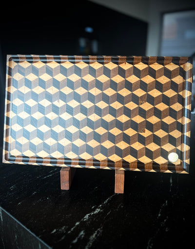 3D bretti, stafli af kubbum.