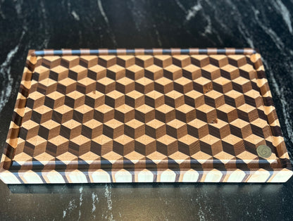 3D bretti, stafli af kubbum.